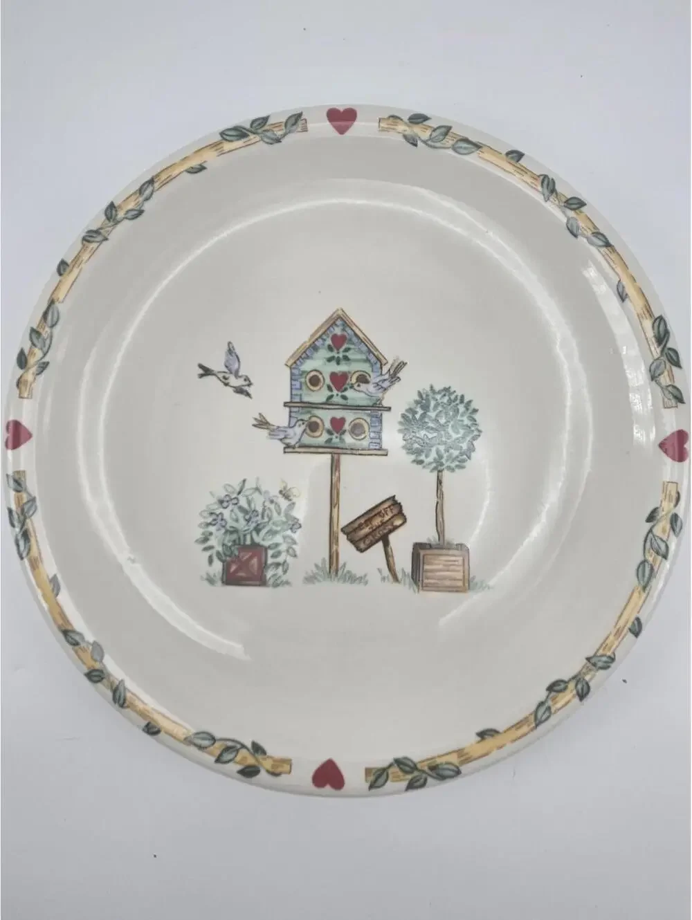 Set of 3 Thomson Pottery Birdhouse Dinner Plate 10.25